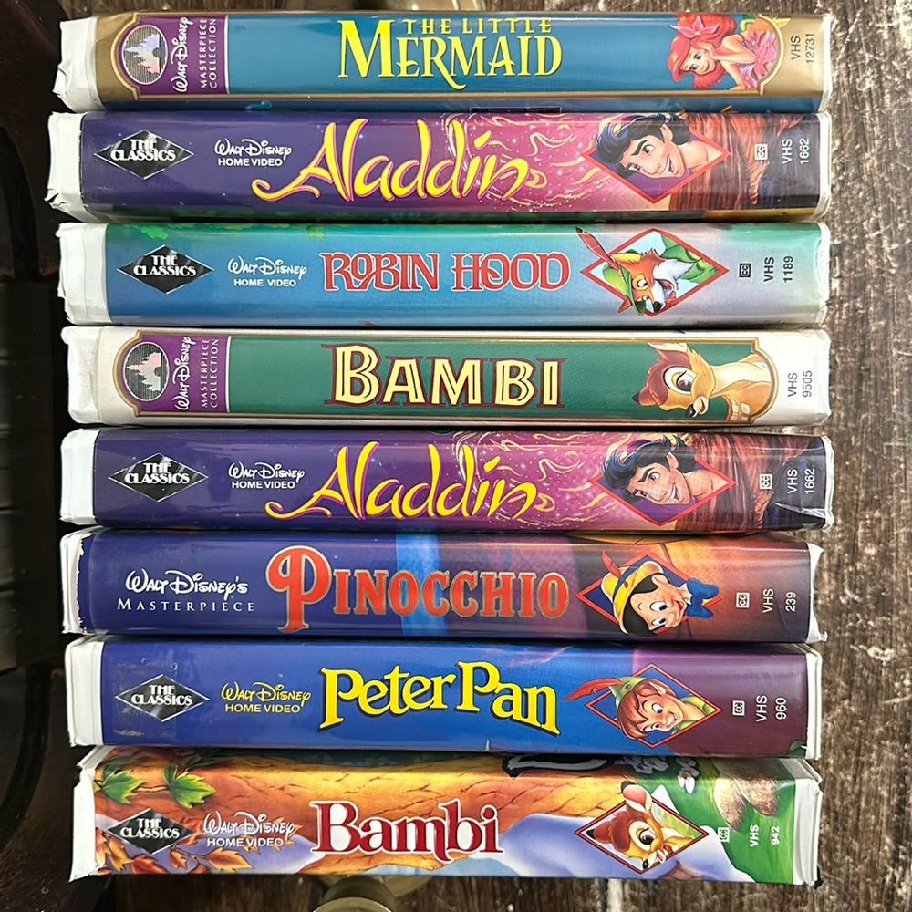 Bundle of Rare Disney VHS tapes